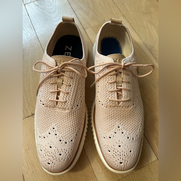 Cole Haan ZEROGRAND 2.0 Men's Pale Pink Oxford Shoes Size 10M NWOT